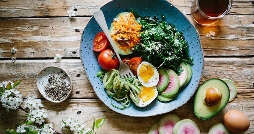Avocado and Boiled egg salad